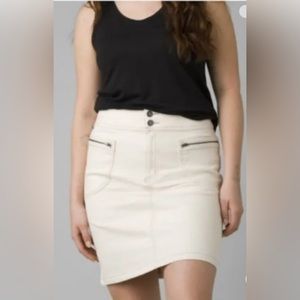PRANA WOMENS JEAN‎ SKIRT BROADWAY NATURAL STRETCH NWT $79 Sz 12